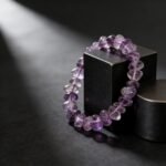 Natural Raw Lavender Quartz Chip Bracelet | Crown Chakra Gem for Calm & Boho Minimalist Style - Image 2
