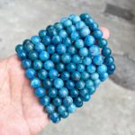 Natural Blue Apatite Beaded Bracelet | Throat Chakra Crystal for Clarity, Communication & Calm - Image 7