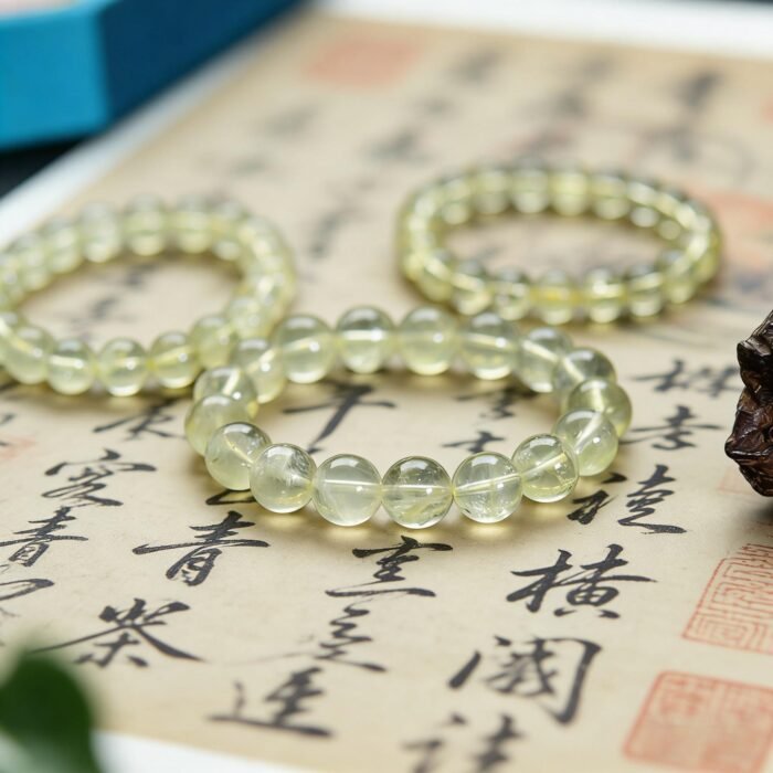 Natural Fluorescent Lemon Quartz Beaded Bracelet | Solar Plexus Chakra Gem for Joy, Vitality & Bright Energy - Image 6