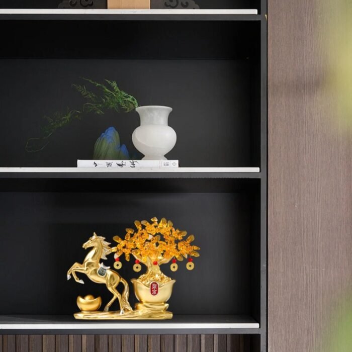 Lucky Horse & Money Tree Bonsai – 2026 Year of the Horse Prosperity Figurine for Good Fortune - Image 3