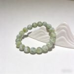 Apple Green Prehnite Beaded Bracelet | Heart Chakra Crystal for Abundance, Calm & Growth