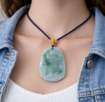 Natural Jadeite Qilin Pendant | Lucky Unicorn-Like Gemstone Amulet for Prosperity & Protection - Image 6