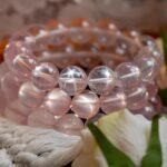 Lotus Pink Rose Quartz Beaded Bracelet | Heart Chakra Crystal for Self-Love, Compassion & Gentle Joy - Image 5