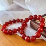 Natural Red Carnelian Agate Beaded Bracelet | Root Chakra Gem for Vitality, Courage & Bold Warmth - Image 7