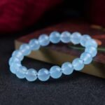 Natural Aquamarine Beaded Bracelet | Throat Chakra Crystal for Calm, Clarity & Sea-Inspired Protection - Image 2