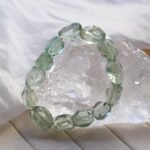 Natural Green Azeztulite Freeform Faceted Bracelet | High-Vibe Heart Chakra Gem for Clarity & Earthy Glow - Image 6