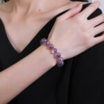 Natural Purple Aurora "Nine Purple" Quartz Beaded Bracelet | Luck & Transformation Crystal for Iridescent Purple Style - Image 3