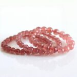 Natural Ice Strawberry Quartz Beaded Bracelet | Heart Chakra Gem for Love, Romance & Attracting Positive Connections - Image 7