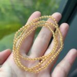 Natural Mini Golden Tower Quartz Wrap Bracelet (3 Loops) | Solar Plexus Gem for Abundance & Dainty Layered Style - Image 5