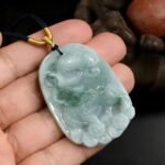 Natural Jadeite Qilin Pendant | Lucky Unicorn-Like Gemstone Amulet for Prosperity & Protection - Image 2