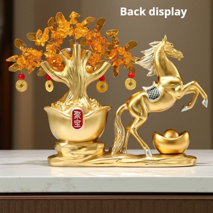 Lucky Horse & Money Tree Bonsai – 2026 Year of the Horse Prosperity Figurine for Good Fortune - Image 5