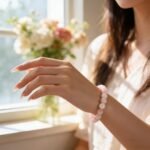 Natural Queen Conch Beaded Bracelet | Blush & Cream Gemstone for Feminine Elegance & Gentle Energy - Image 3