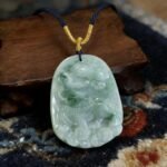 Natural Jadeite Qilin Pendant | Lucky Unicorn-Like Gemstone Amulet for Prosperity & Protection - Image 5