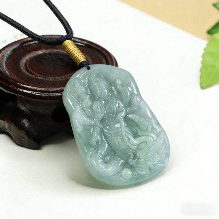 Thousand-Hand Guanyin Natural Type-A Jade Pendant Necklace | Compassion & Protection Amulet for Spiritual Balance - Image 4