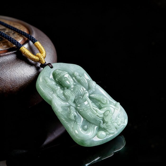 Thousand-Hand Guanyin Natural Type-A Jade Pendant Necklace | Compassion & Protection Amulet for Spiritual Balance - Image 5