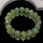 Apple Green Prehnite Beaded Bracelet | Heart Chakra Crystal for Abundance, Calm & Growth - Image 2