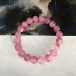 Natural Rhodonite "Cherry Blossom Rain" Beaded Bracelet | Heart Chakra Crystal for Romantic Vitality, Emotional Healing & Pink Elegance - Image 2