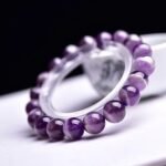 Natural "Lavender Layered" Chevron Amethyst Beaded Bracelet | Third Eye Chakra Crystal for Spiritual Clarity & Dreamy Purple Elegance - Image 5