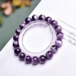 Natural "Lavender Layered" Chevron Amethyst Beaded Bracelet | Third Eye Chakra Crystal for Spiritual Clarity & Dreamy Purple Elegance - Image 6