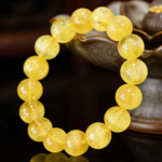 Natural Golden Silk Fluorite Beaded Bracelet | Solar Plexus Chakra Gem for Confidence, Creativity & Radiant Energy - Image 2