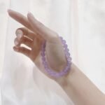 Natural Lavender Quartz Beaded Bracelet | Crown Chakra Gem for Calm, Clarity & Dreamy Purple Style - Image 4