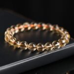 Natural Intense Golden Azeztulite Beaded Bracelet | Solar Plexus Gem for High Vibrations & Abundance - Image 6