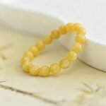 Natural Butterscotch Amber Beeswax Bracelet | Solar Plexus Gem for Warmth & Grounding Energy
