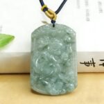 Hand-Carved Icy Green Jade Monkey Pendant | Symbol of Good Fortune & Wisdom | Artisanal Chinese Gemstone Jewelry - Image 3