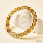 Natural Citrine Azeztulite Tower Quartz with Pixiu Charm | Wealth & Prosperity Crystal Bracelet