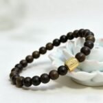 Premium Vietnamese Nha Trang White Qi Nan Agarwood Bracelet with 925 Silver Guardian Charm | Calm, Prosperity & Spiritual Protection Jewelry