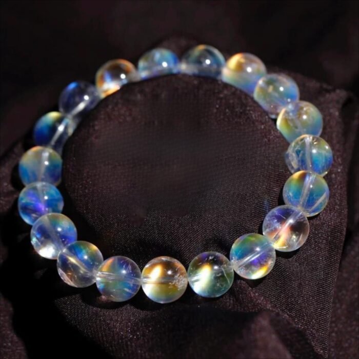 Madagascar Rainbow Moonstone Bracelet | Intuition, Emotional Healing & Feminine Balance Gemstone Jewelry - Image 2