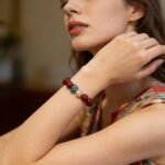 Natural Purple Cinnabar & Orange Sunstone Bracelet | Protection, Prosperity & Emotional Healing Jewelry - Image 3