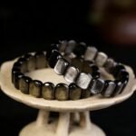 Natural Silver Obsidian & Gold Obsidian "Pai Shou" Bracelet | Protection, Healing & Prosperity Gemstone Jewelry - Image 2
