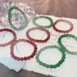 Natural Gradient Strawberry Quartz Bracelet Set (2 Styles) | Pink for Love & Healing, Green for Career & Confidence Jewelry - Image 7