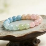 Natural Pastel Gradient Morganite Bracelet | Heart Chakra Healing & Love Attraction Jewelry - Image 7