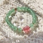Natural Red & Green Strawberry Quartz with Pixiu Bracelet | Love, Prosperity & Protection Jewelry - Image 6