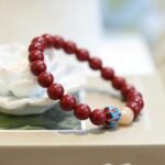 Natural Purple Cinnabar & Orange Sunstone Bracelet | Protection, Prosperity & Emotional Healing Jewelry