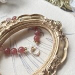 Natural Strawberry Quartz & Clear Quartz with Moon Zircon Bracelet | Love, Charm & Positive Energy Jewelry - Image 6