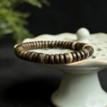 Starry Night White Kyara Agarwood Bracelet | 7mm/8mm High-Density Wavy Disc Beads | Single Strand Luxury Aromatherapy Jewelry - Image 2