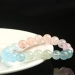 Natural Pastel Gradient Morganite Bracelet | Heart Chakra Healing & Love Attraction Jewelry - Image 6
