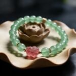 Natural Red & Green Strawberry Quartz with Pixiu Bracelet | Love, Prosperity & Protection Jewelry - Image 2