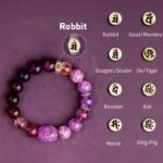 Handcrafted Natural Crystal Zodiac Rabbit Bracelet | Elegant Eastern Cultural Jewelry