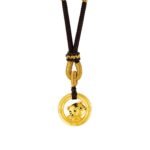 Regal Chinese Zodiac Tiger Pendant - Luxury Braided Cord Necklace with Stripe Fraud Protection