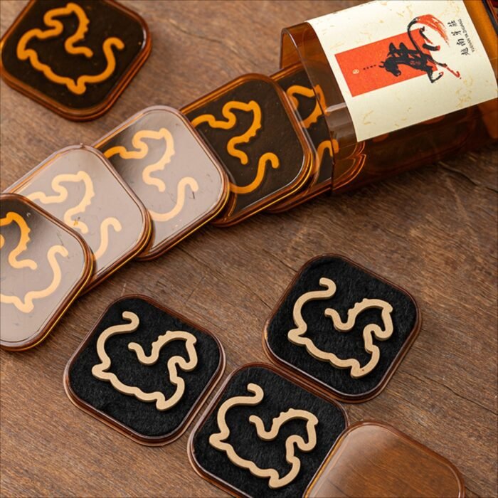 Year of the Horse Handcrafted Incense Coils - Premium No-Powder-Binder Oriental Incense, 10 Pcs per Jar - Image 2