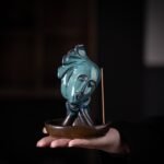 Abstract Ceramic Backflow Incense Burner - Artistic Figurine Incense Holder for Home Decor - Image 4
