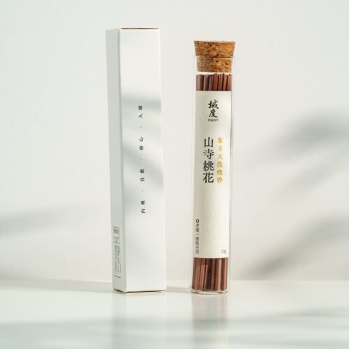 Premium Oriental Mountain Temple Peach Blossom Incense Sticks - Handcrafted Natural Sandalwood & Agarwood Home Fragrance