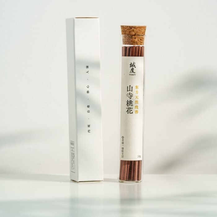 Premium Oriental Mountain Temple Peach Blossom Incense Sticks - Handcrafted Natural Sandalwood & Agarwood Home Fragrance - Image 1