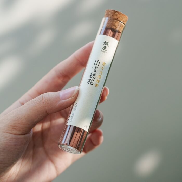 Premium Oriental Mountain Temple Peach Blossom Incense Sticks - Handcrafted Natural Sandalwood & Agarwood Home Fragrance - Image 3