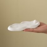 Minimalist Cloud Shape Incense Holder - White & Black Ceramic Incense Tray for Home Decor - Image 4