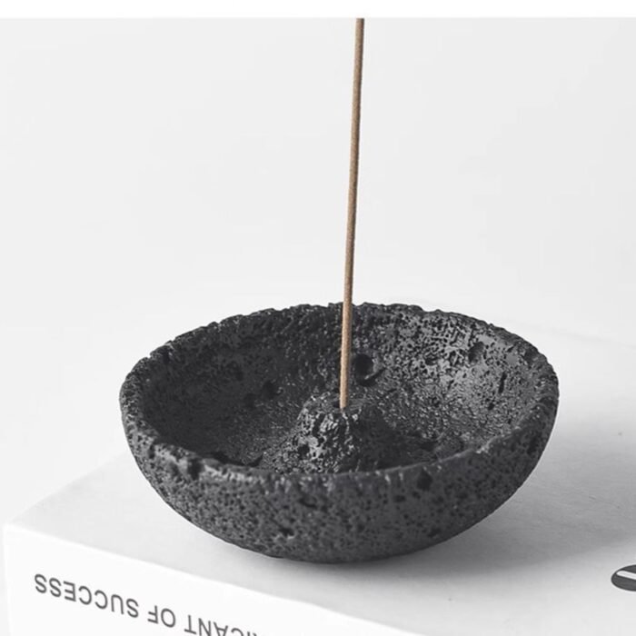Wabi-Sabi Volcanic Texture Incense Holder - Minimalist Oriental Incense Burner & Home Decor Accent - Image 5